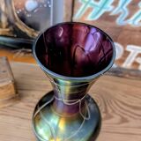 Iridescent Art Nouveau vase with multicoloured reflections attributed to Loetz.