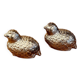 Salière et poivrière oiseaux vintage
