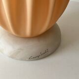 Athena table lamp draped in beige and pink, Georgia Jacob 1970