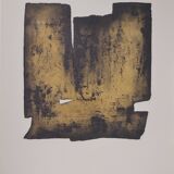 Pierre soulages: etching xii - original signed poster