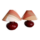Pair of vintage ceramic bedside lamps