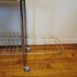 Vintage wheeled service in chrome-plated metal