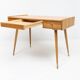 Mid-century walnut desk, Germany, 1950s,