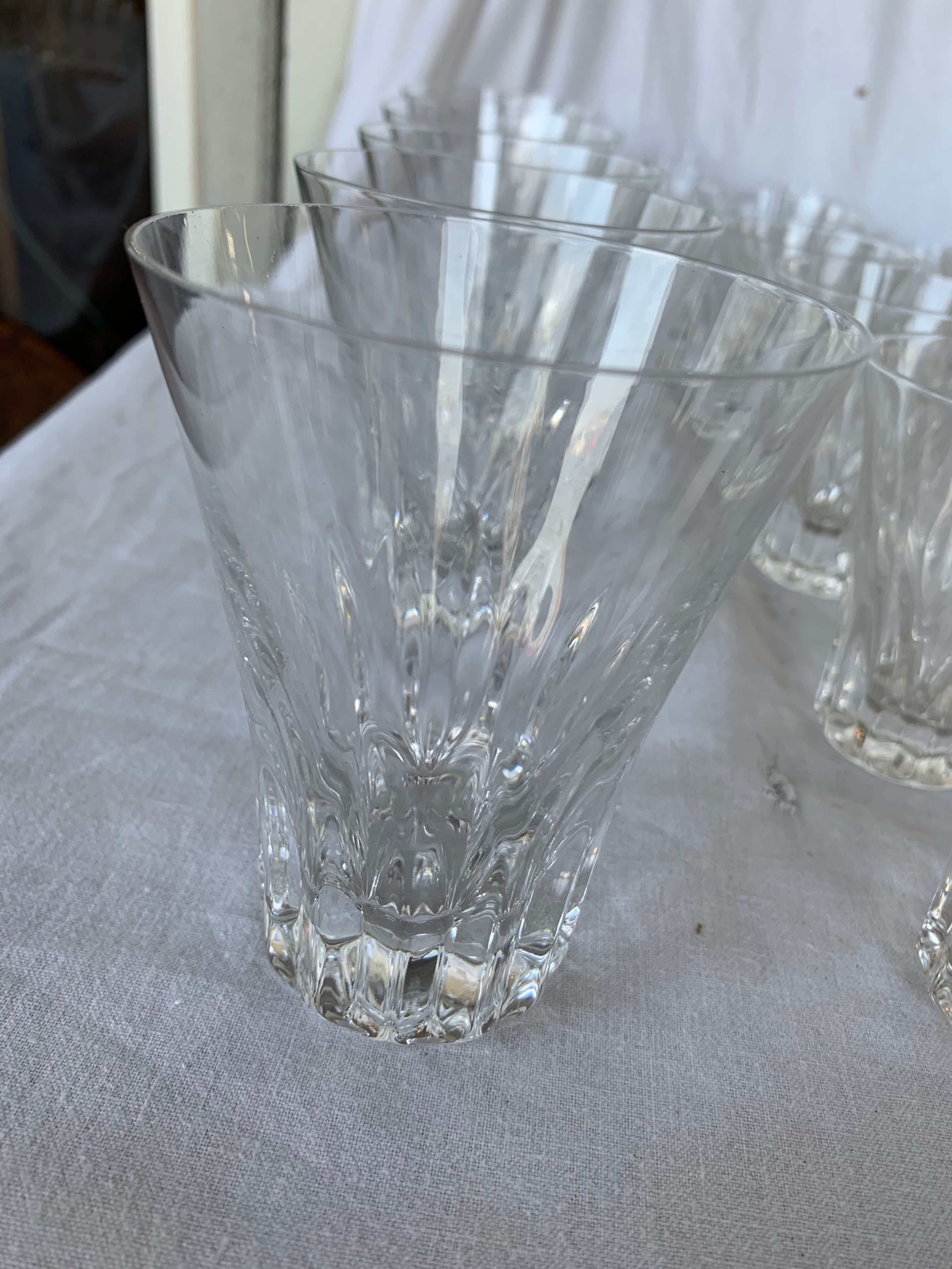 Série de 36 verres en cristal