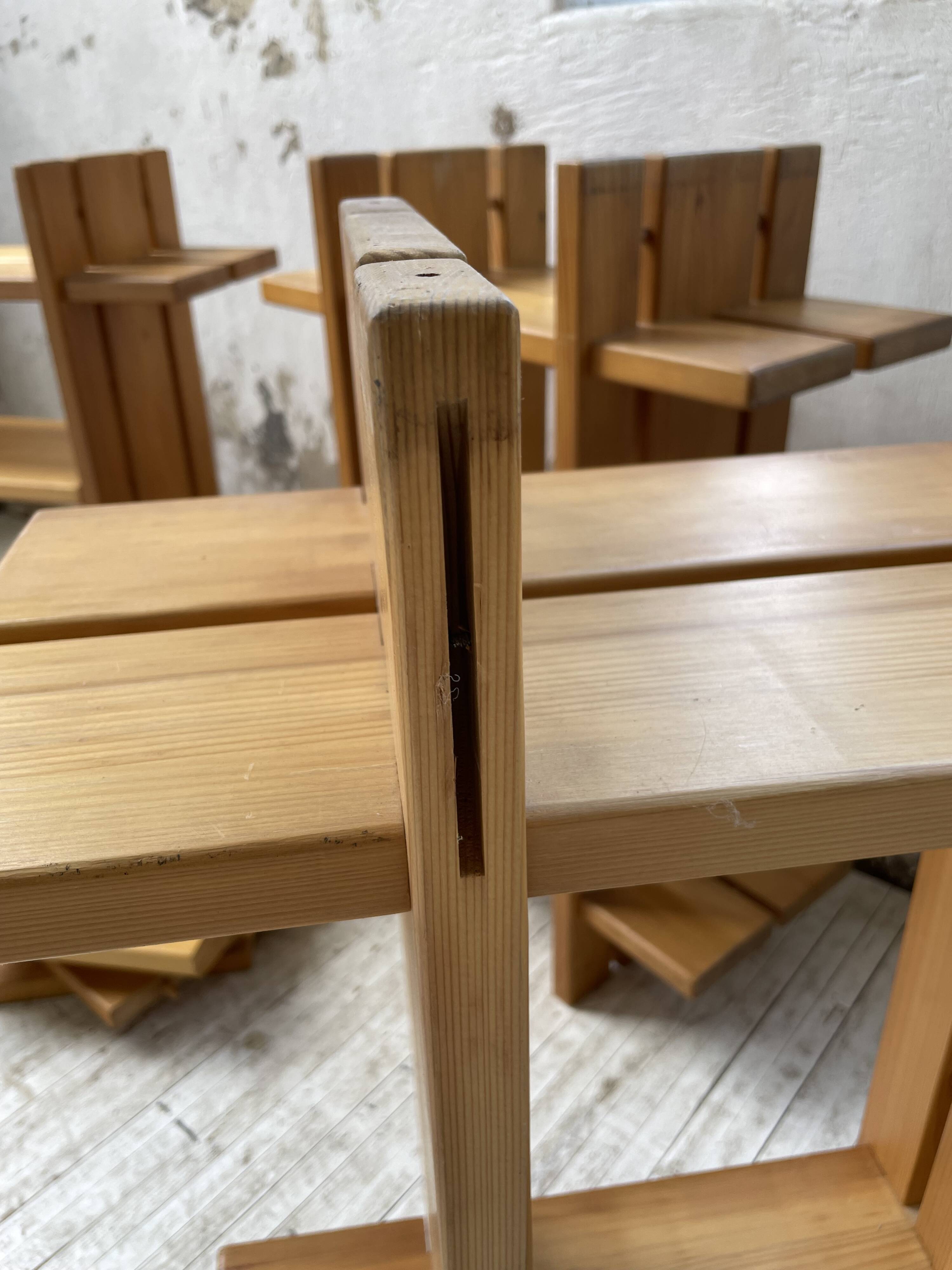 4 solid elm shelves Maison Regain