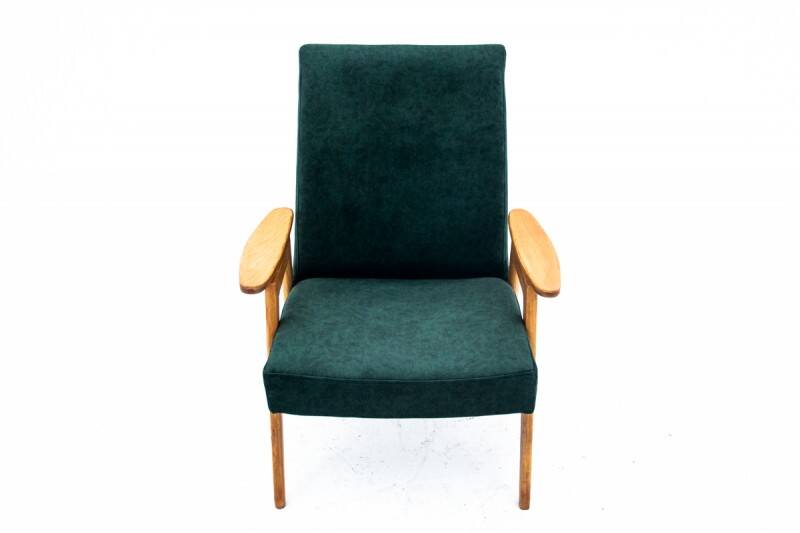 Two vintage green armchairs by Jaroslav Šmídek for Jitona, Czechoslovakia, 1960s