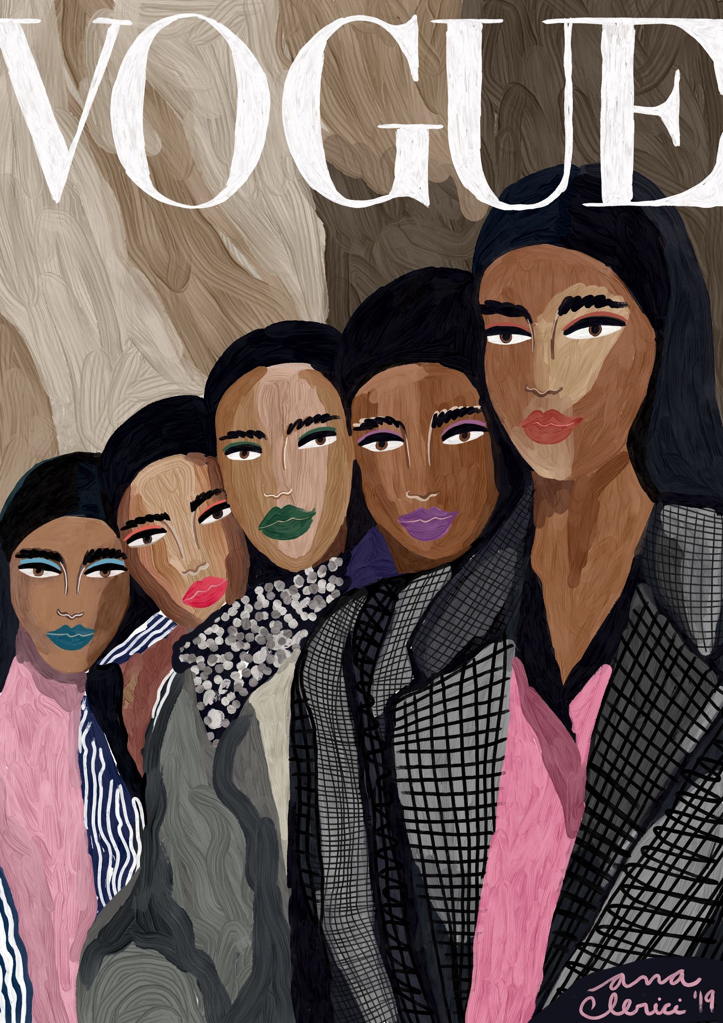 "Vogue Cover - Arab Guirls" 30x42cm