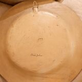 Vintage Mexican Hand Painted Terracotta Wall Plate - Amado Galvan - 1970s