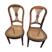 Pair of caned chairs in Louis XVI style