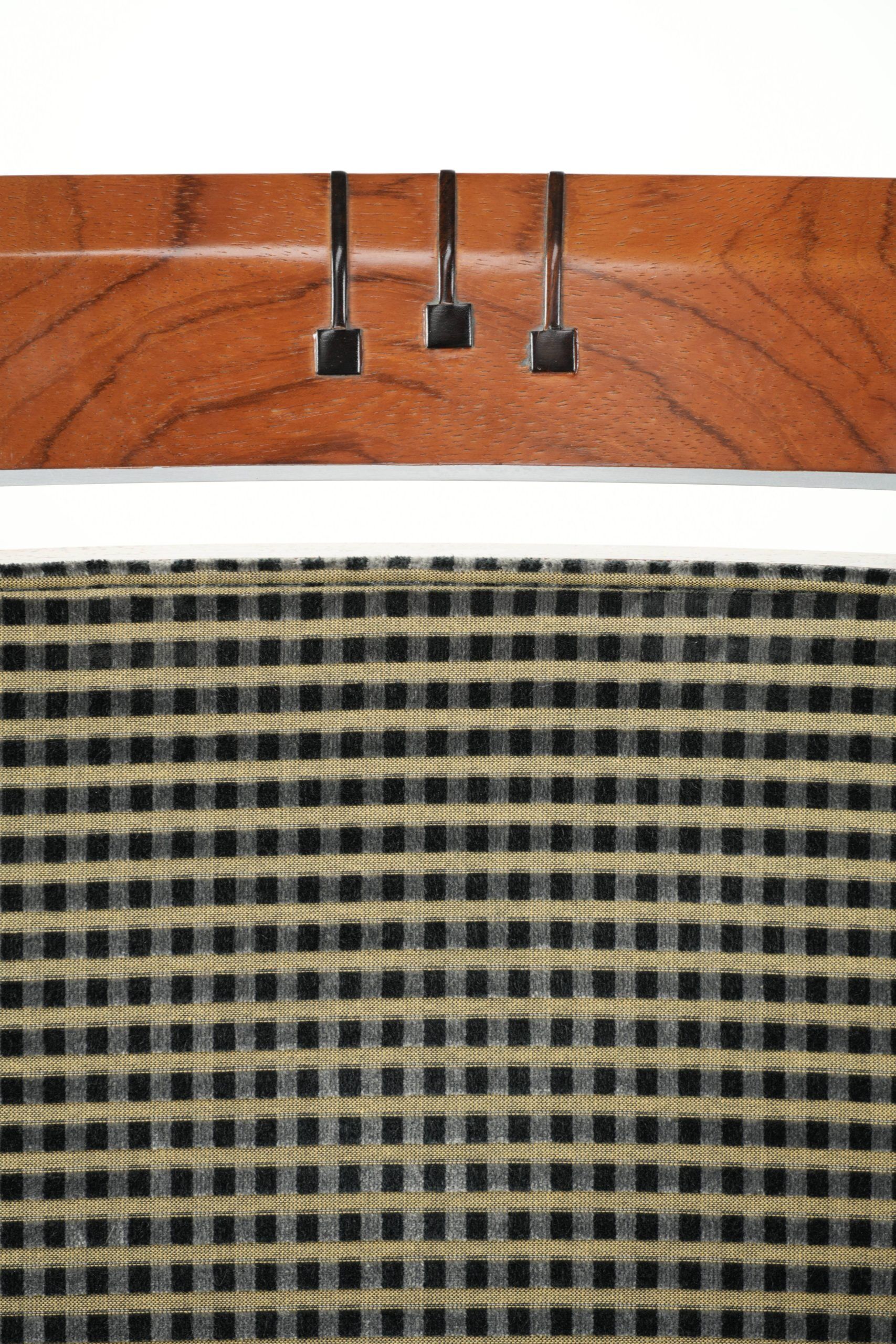 Art Deco design set consisting of a dining table and dining chairs