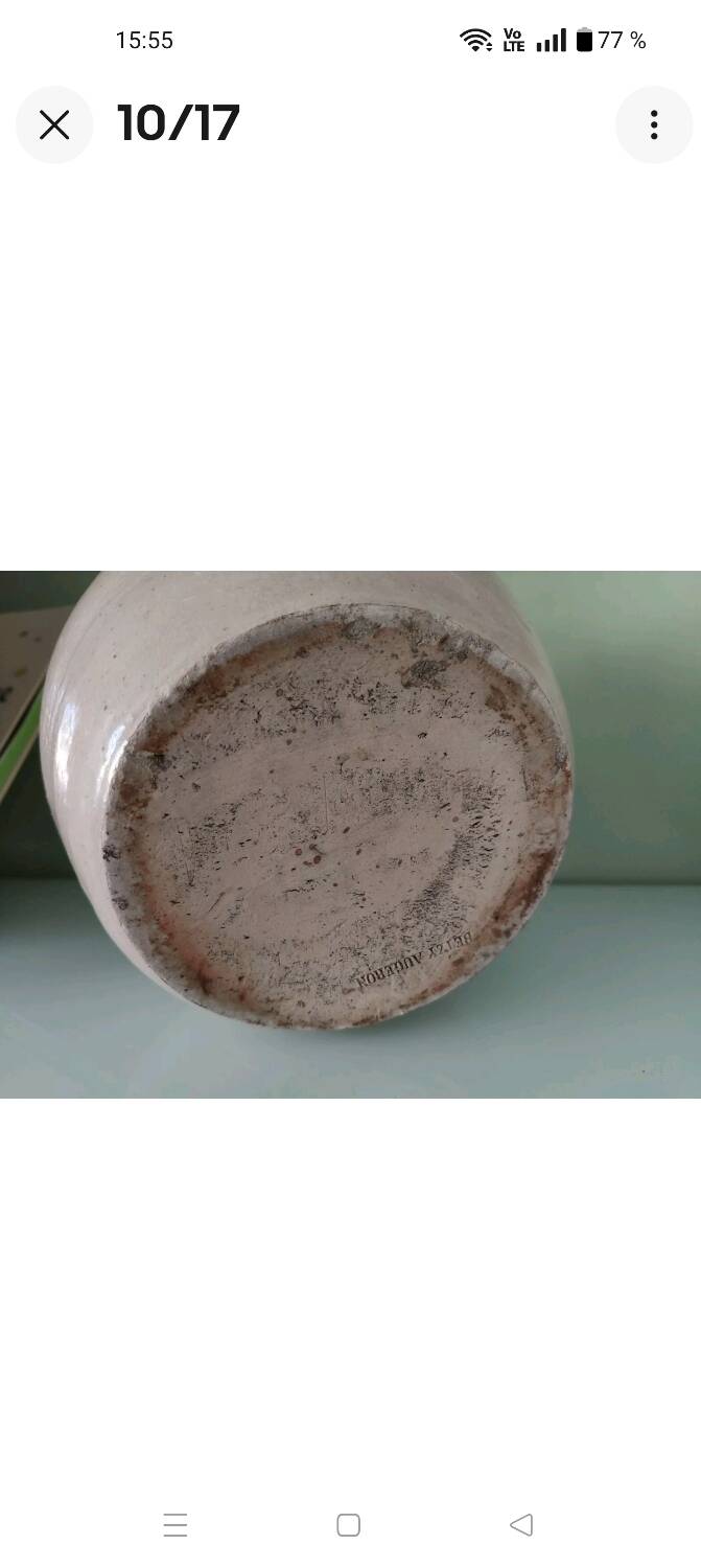 Betzy augeron (1882-1976) large ceramic vase / glazed stoneware 1930 lol-