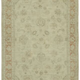 Hand-knotted persian vintage 1970s 196 cm x 295 cm beige wool carpet