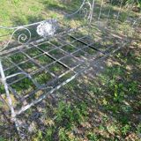 Foldable wrought iron bed from the late 19th century.