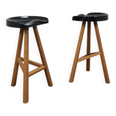 Pair of “Heidistool” barstools by Sebastian Wrong for Established & Sons, 2008