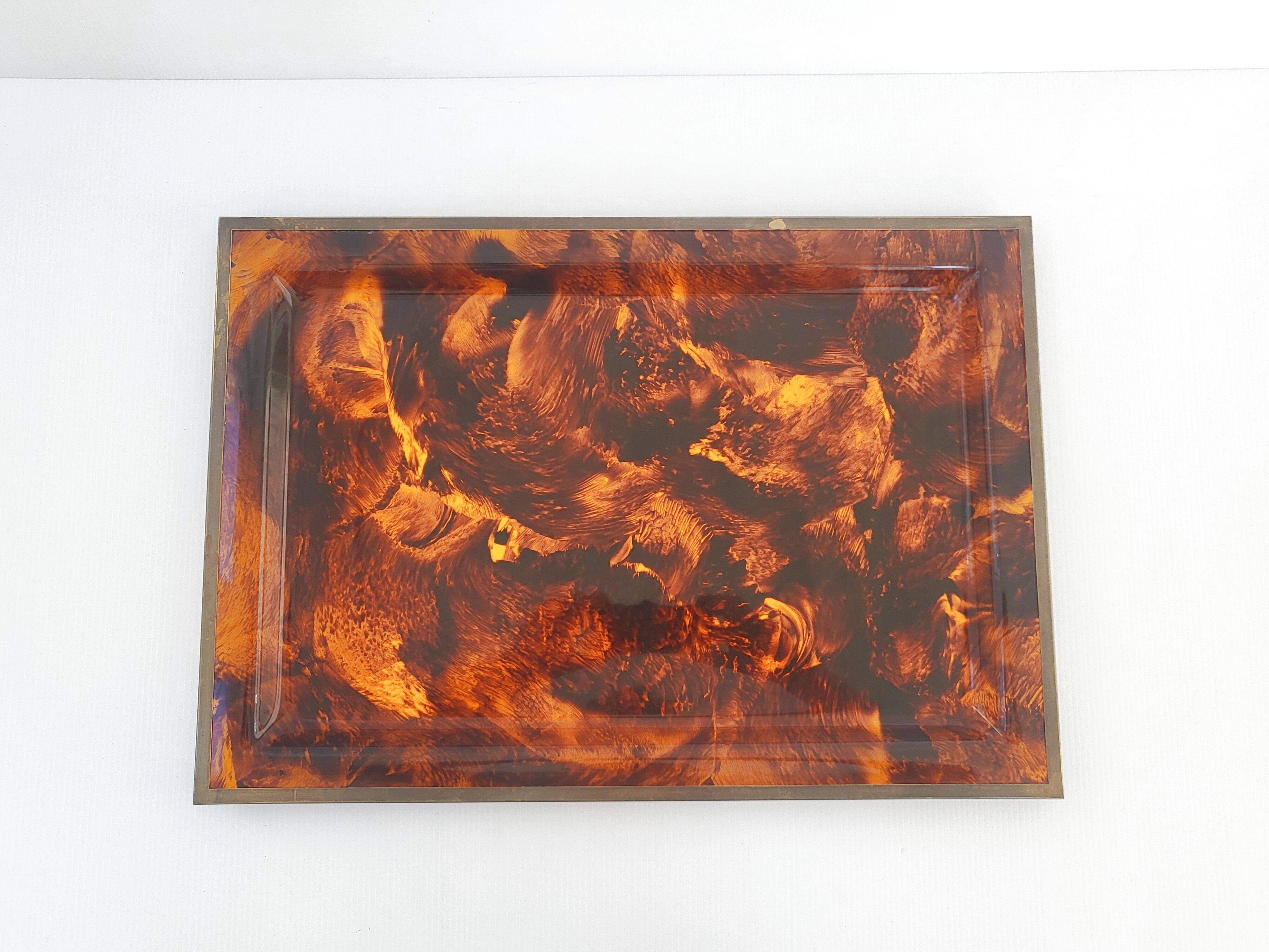 Vintage plexiglass tray 1970