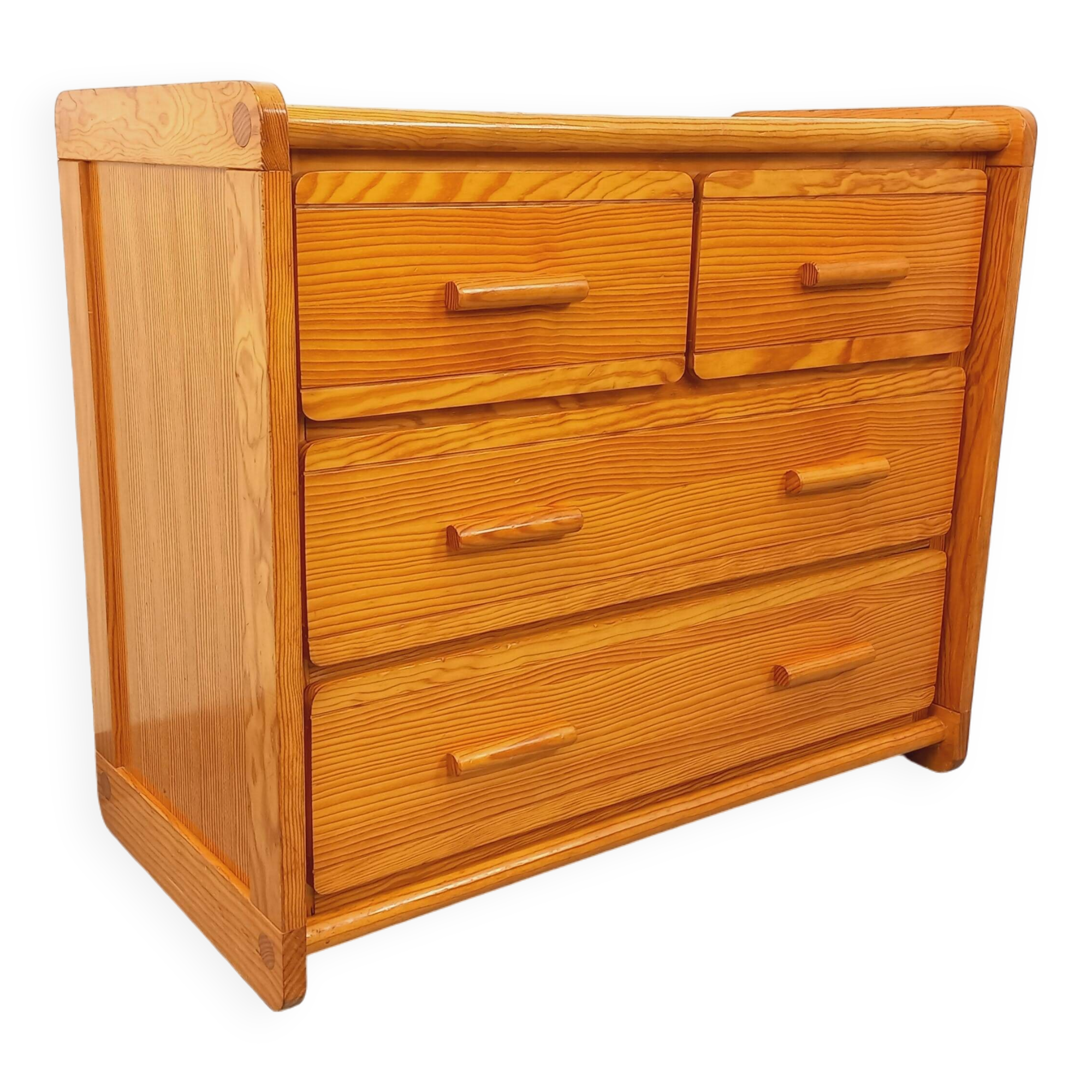 Vintage Gautier pine chest of drawers from the 70s 80s
