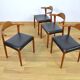 4 Fauteuils Danois en Teck Jacob Hermann  Randers Mobelfabrik 1960