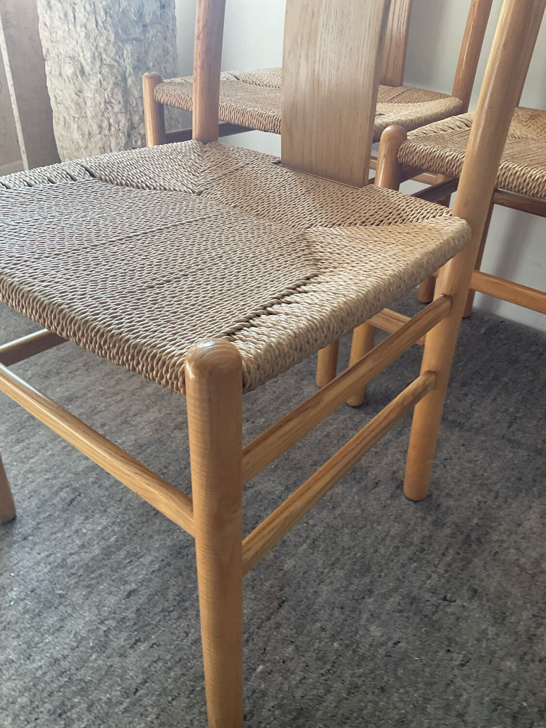 Trio of chairs Annig Sarian for Tisettanta 80s