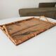Vintage serving dish in bamboo and rattan Diamond Head Hawaii Tiki 60's