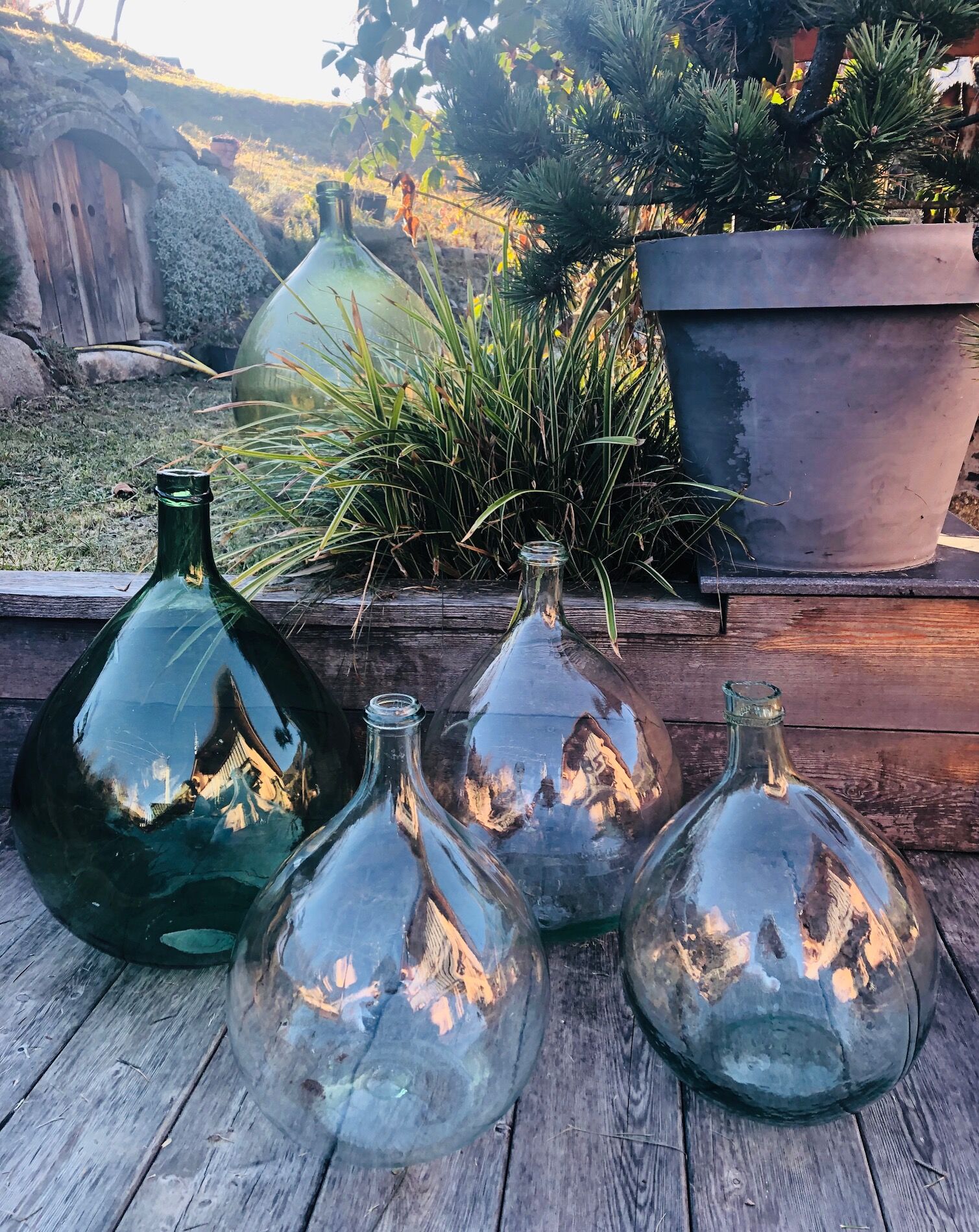 Demijohn 25 litres of blown glass