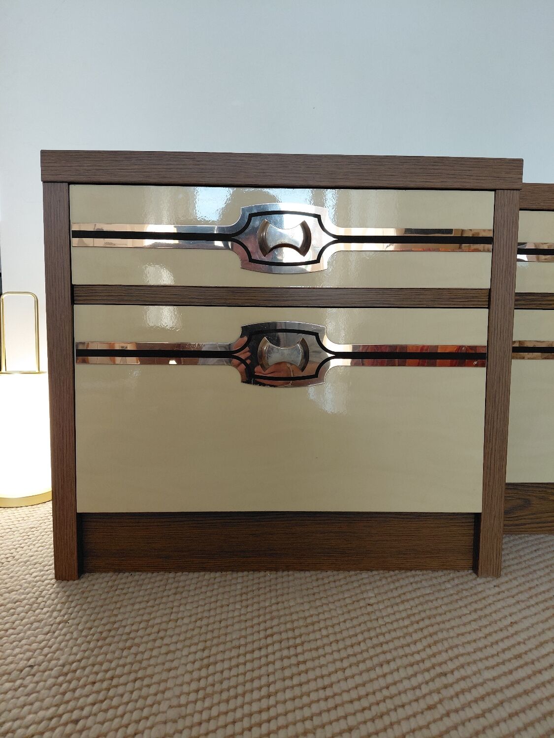 Paire de chevets "Rauch"-Icône Space Âge à double rangement (1970)