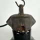 Industrial midcentury black enamel factory lamp, 1950s