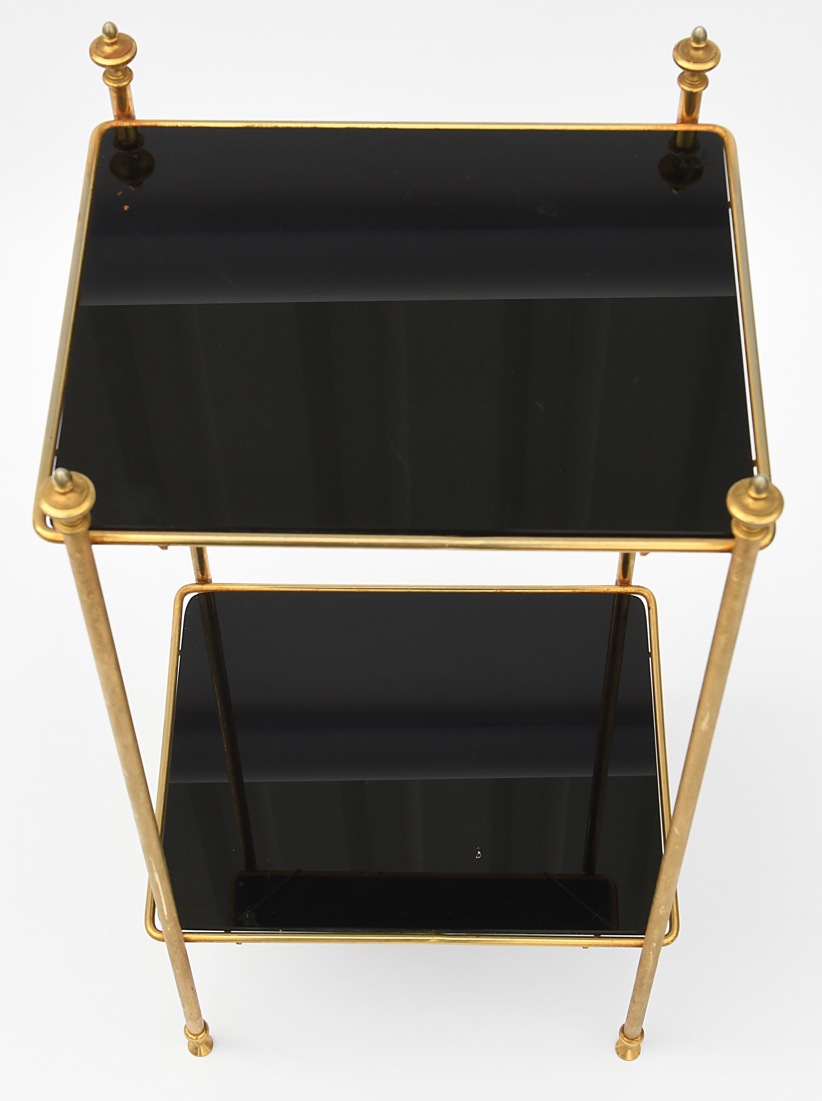 Golden brass and glass harness