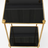 Golden brass and glass harness