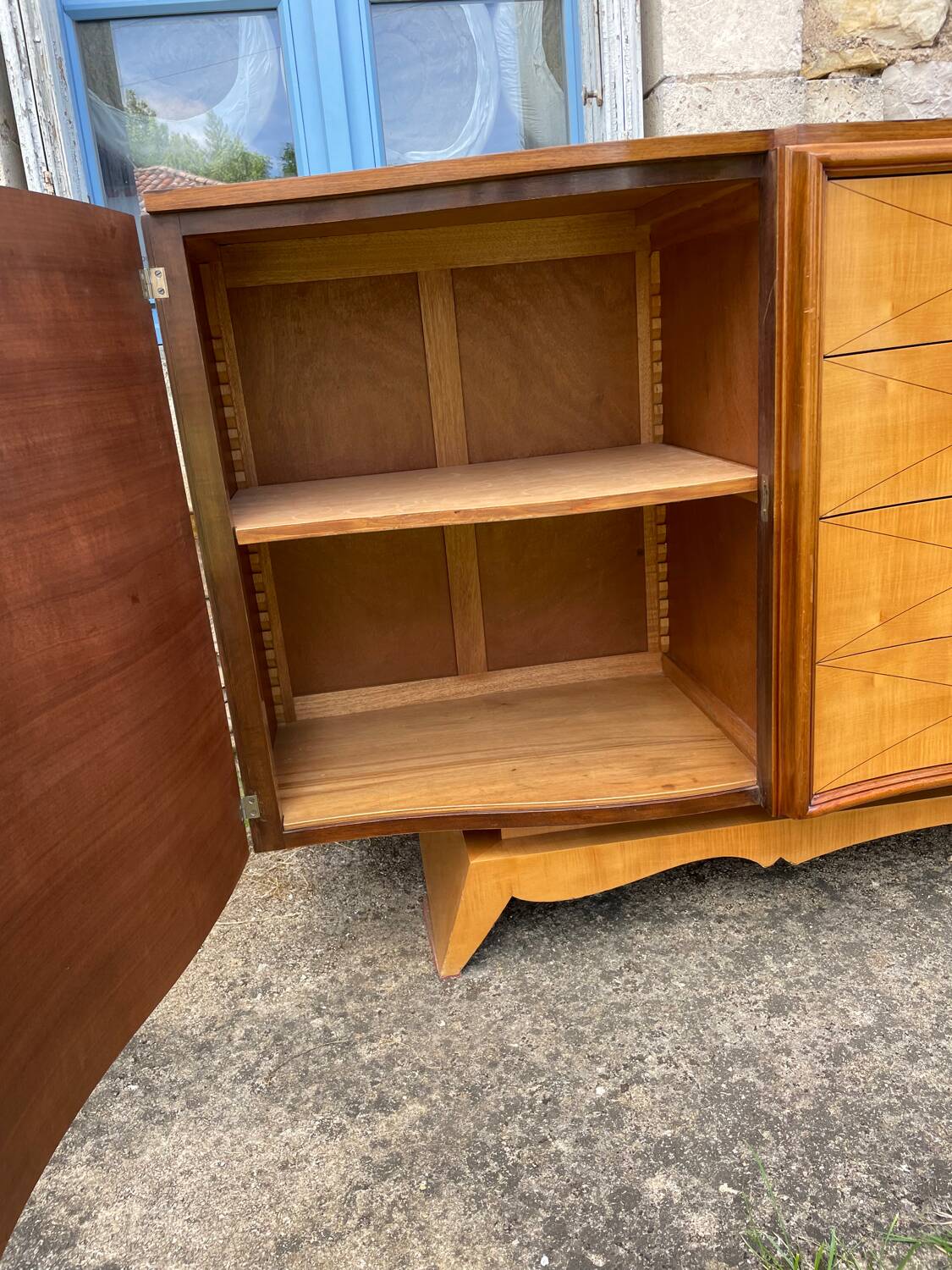 50s art deco sideboard in rosewood