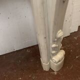 Louis XV style fireplace in white Carrara marble, 19th century