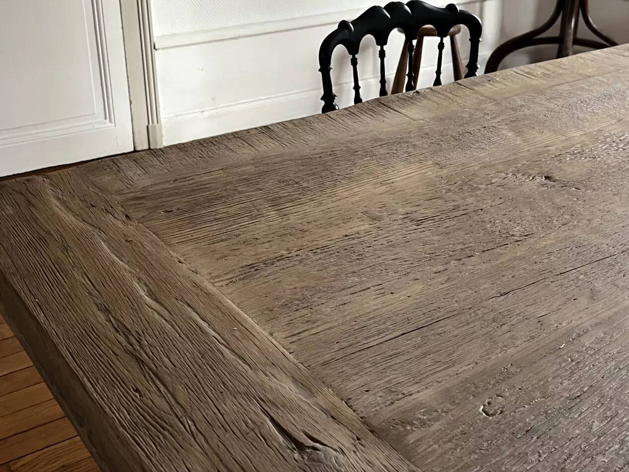 Kingstone Farmhouse Table in Solid Antique Oak - 275 cm long