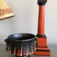 Foot and lampshade painted metal, fabric cable 2 m