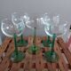 Verres à vin blanc pied vert