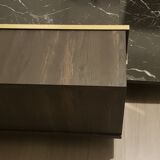 Table basse marron doré