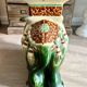Éléphant en Céramique Émaillée, Porte Plante, Tabouret