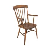 Scandinavian armchair "Pinnstol" in oak, Sweden, 1920