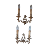 Pair of gold bronze appliques - year 60