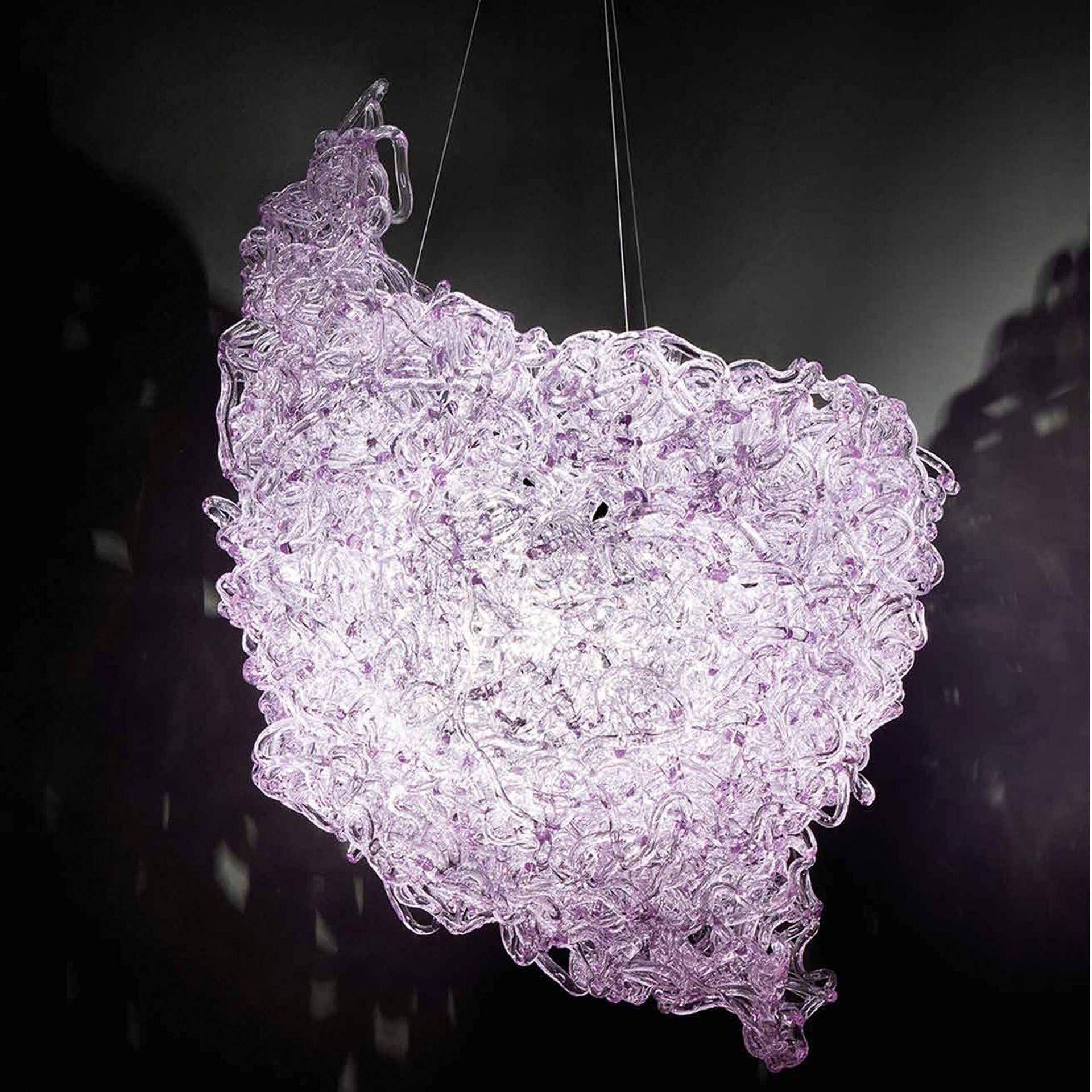 Pink Resin Chandelier Mod Supernova by Jacopo Foggini