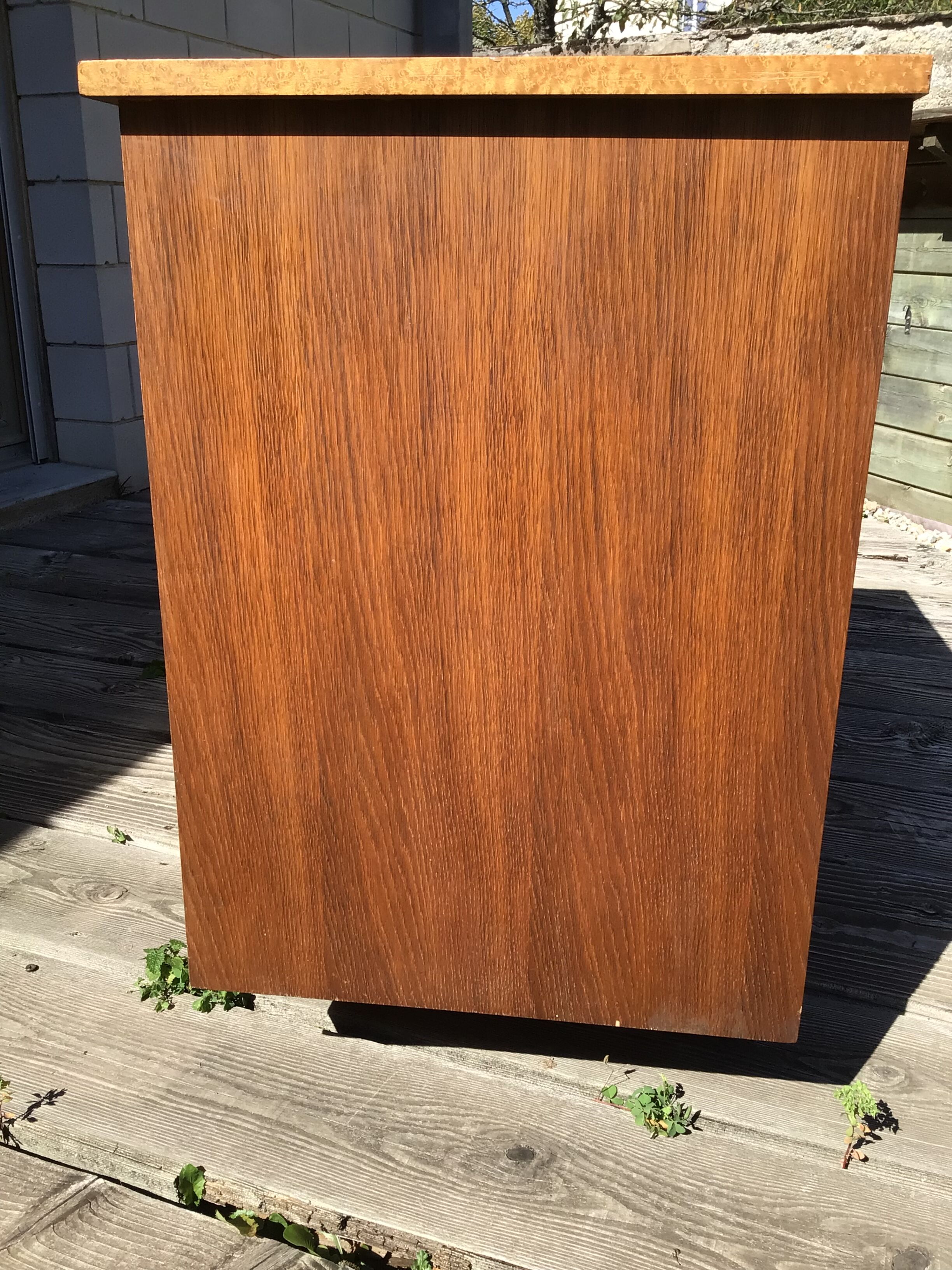 Compact desk wood veneer 50s