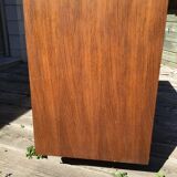 Compact desk wood veneer 50s