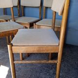 Baumann 6 chair signed 1960 vintage design