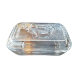 Butter glass cow motif