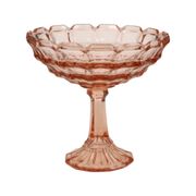Art Deco Pink Rosaline Pressed Glass Fruit Bowl – Scailmont