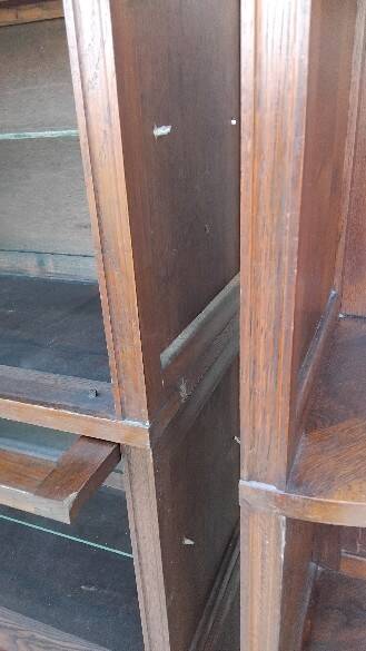 Large modular vintage display cabinet pierre cruiege for martin du