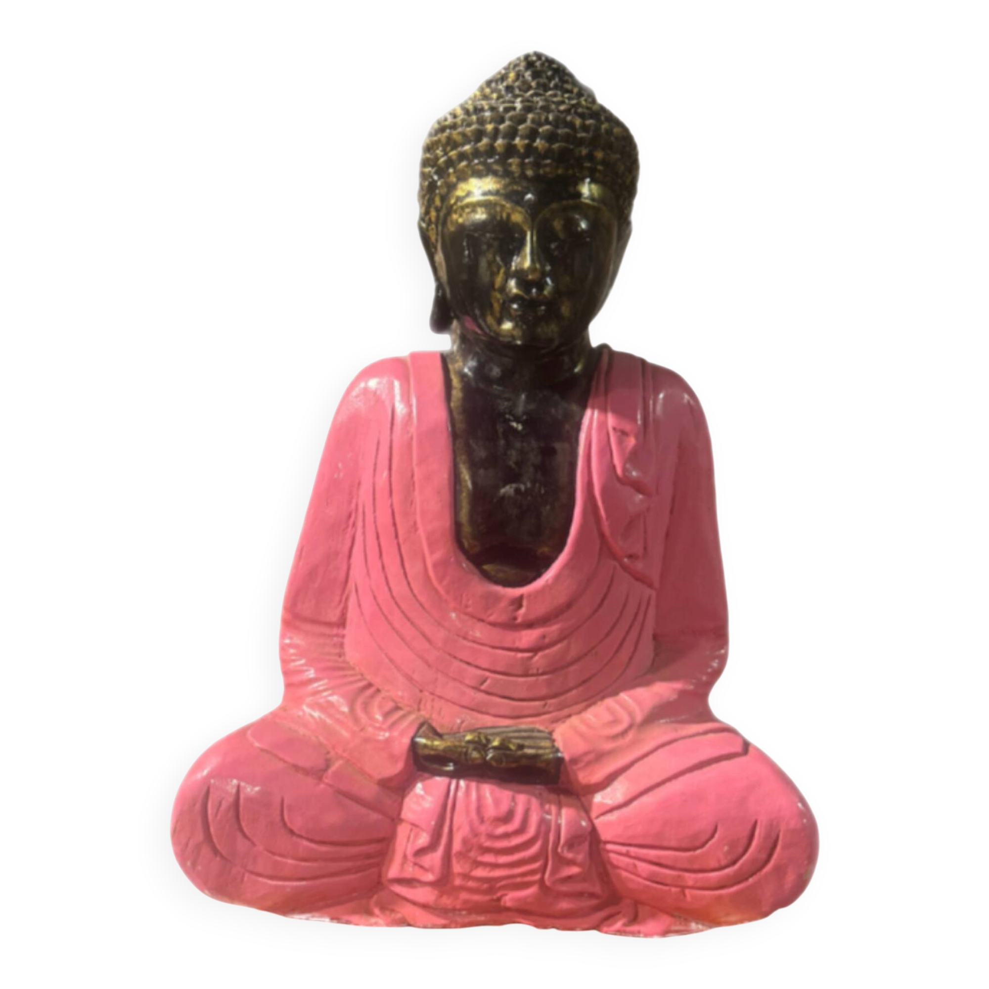 Buddha Meditation Statue Bali - pink edition