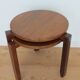 Pair of Mid Century Afrormosia Round Stacking Side Tables 1960s