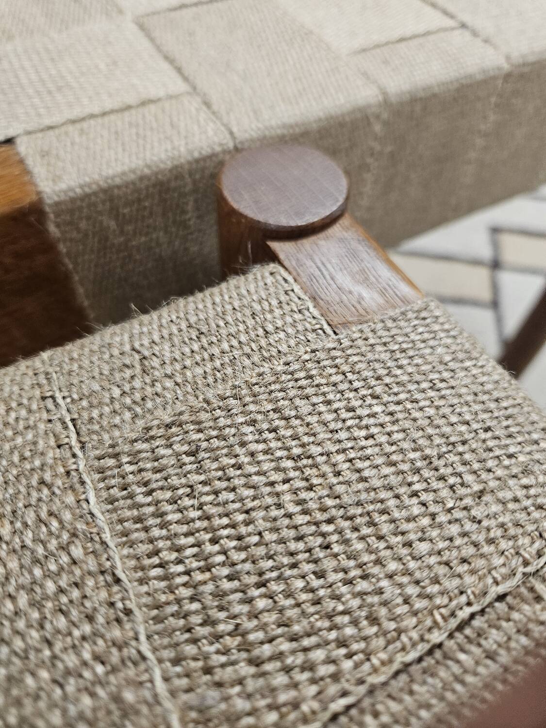 6 Scandinavian chairs 1960" braided straps