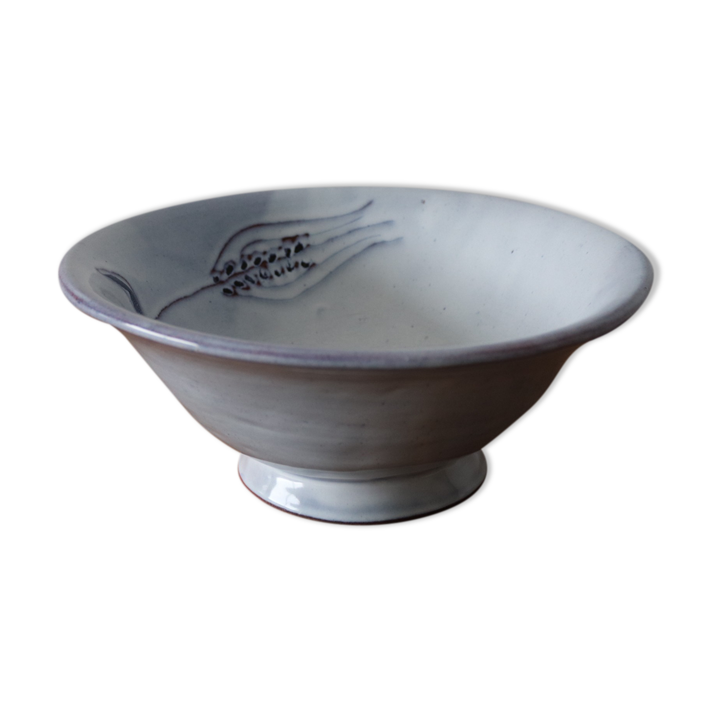 Blue ceramic salad bowl the Dieulefit caves