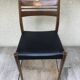 Series of 4 old scandinavian chairs wood teck - skai skaï black vintage