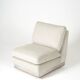 Beige fireside chair by Jacques Charpentier